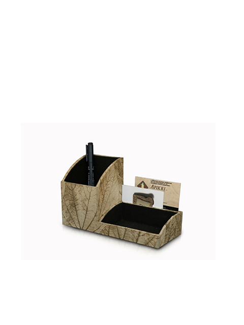 pencil-and-namecard-holder-covered-kancu-leaf
