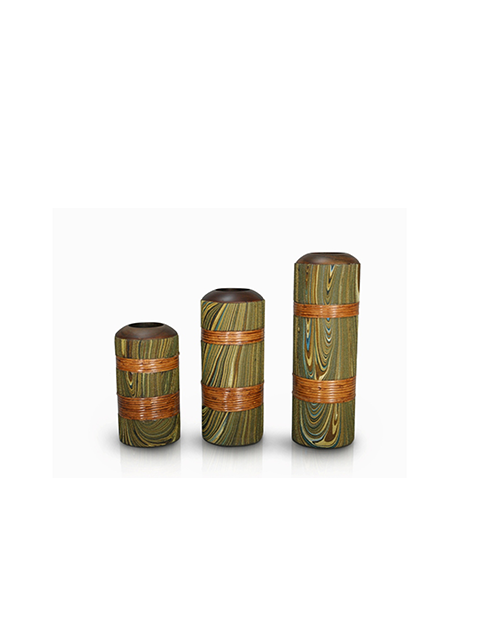 tube-shape-candle-holder-green-sand-painting