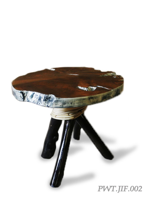 table-teak-wood-trunk-asymetric-shape-with-rattan-bond